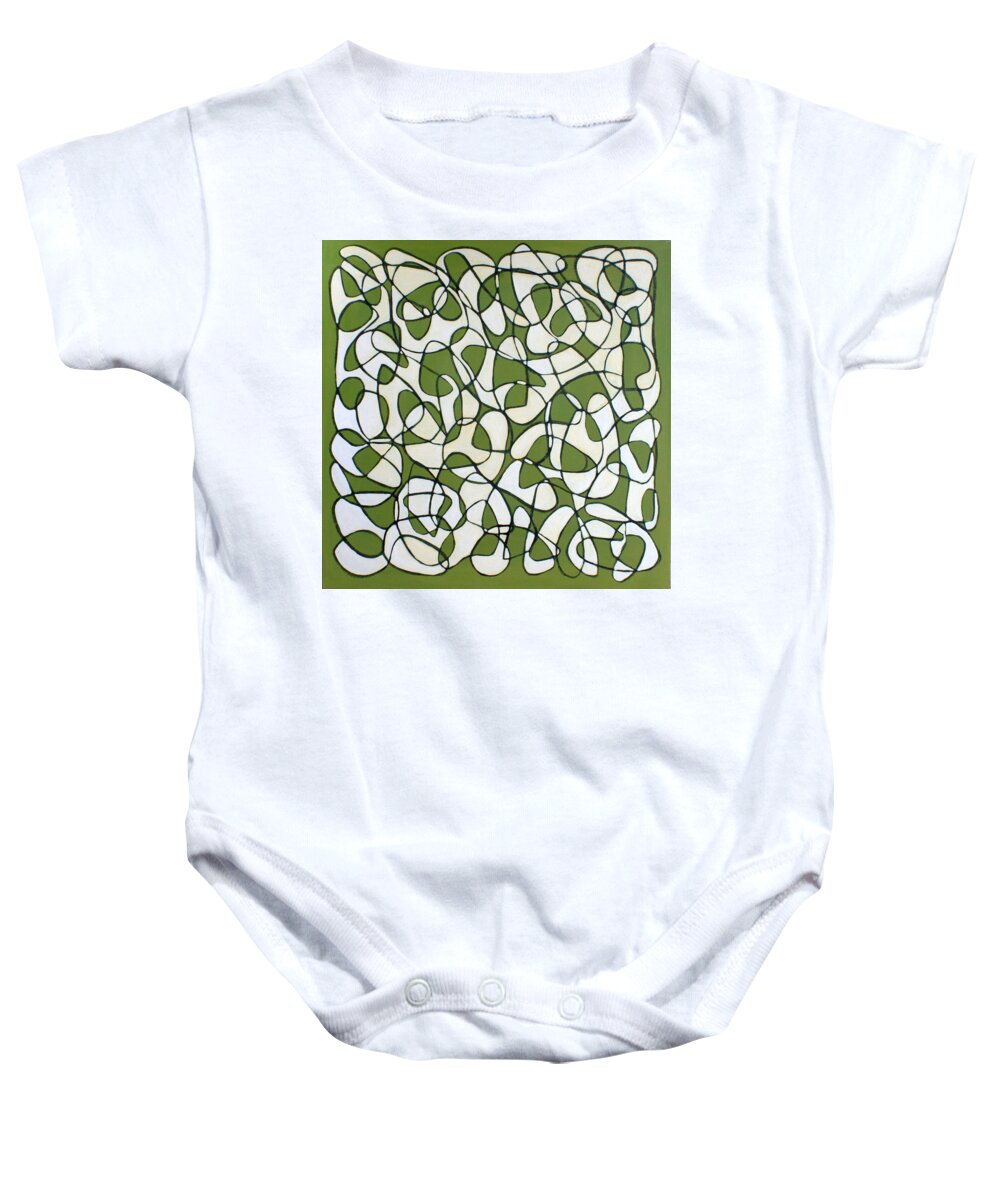 Landscape Baby Onesie featuring the painting Untitled #27 by Steven Miller