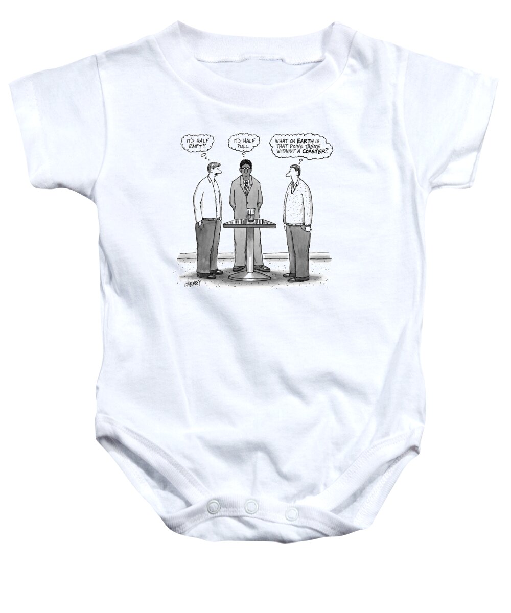 Glass Baby Onesie featuring the drawing New Yorker October 10th, 2016 by Tom Cheney