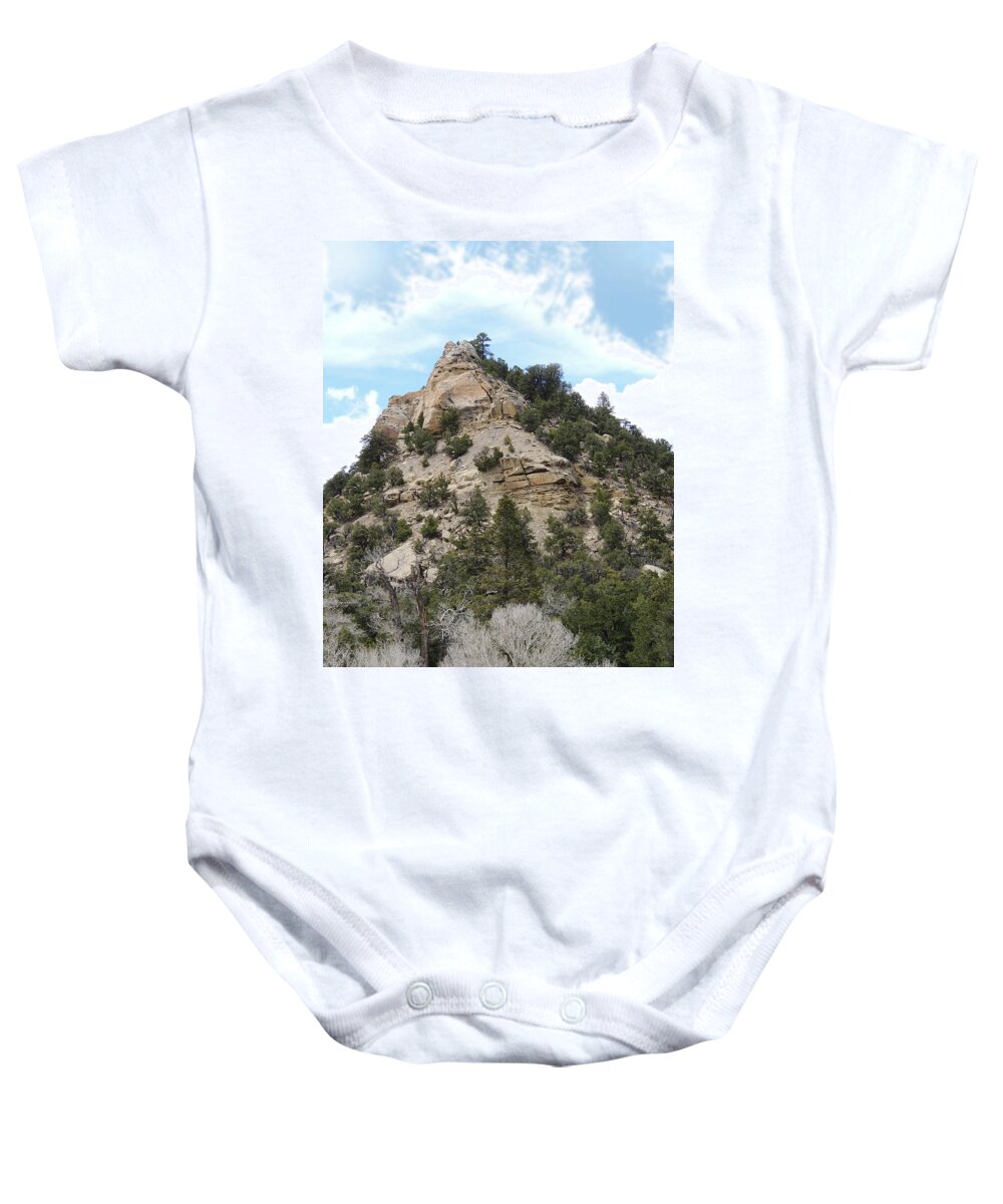 Utah Landscape Baby Onesie featuring the photograph Utah landscape I-70 West Bound in Motion 5819 by Andrew Chambers
