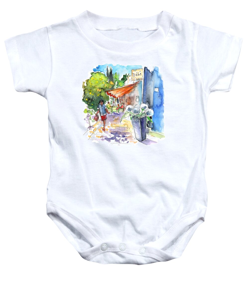 Travel Baby Onesie featuring the painting Villena 01 by Miki De Goodaboom
