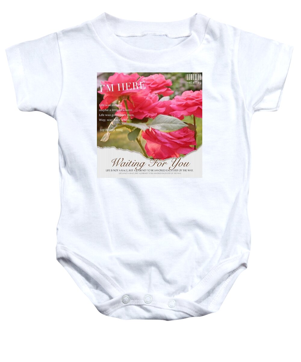 Flowers Baby Onesie featuring the photograph Waiting For You In My Garden by Anna Porter