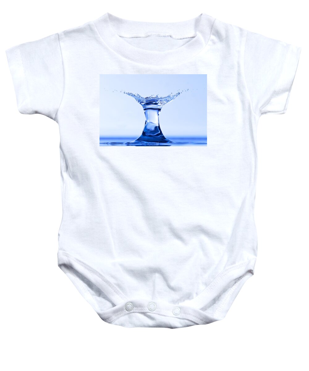 Abstract Baby Onesie featuring the photograph Water Splash by Anthony Sacco