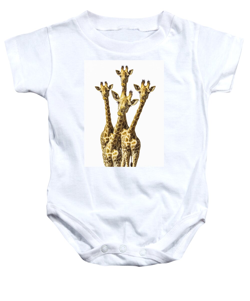 Giraffe Baby Onesie featuring the photograph What are YOU looking at? by Diane Diederich