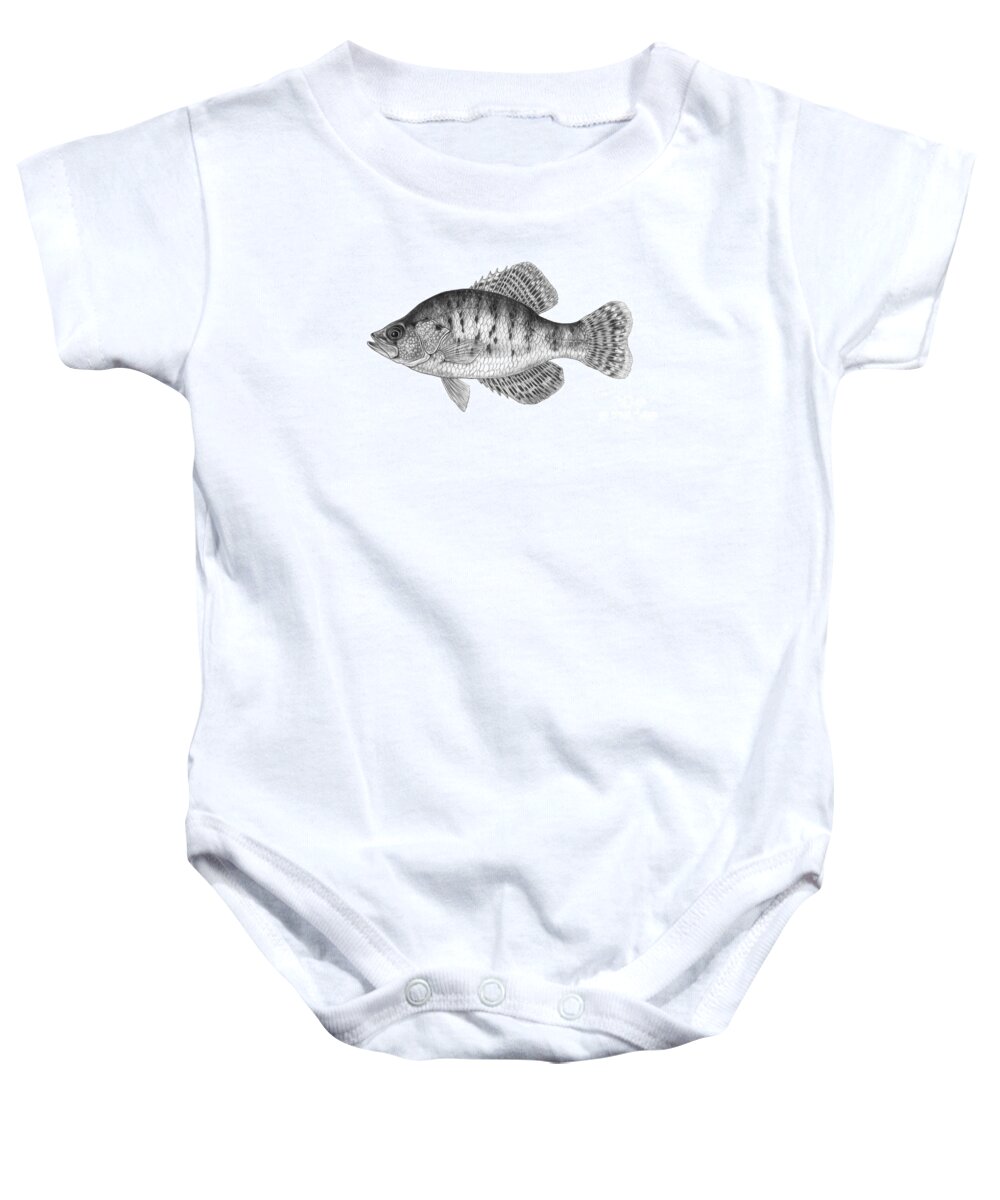 White Crappie Baby Onesie featuring the photograph White Crappie Pomoxis Annularis by Carlyn Iverson