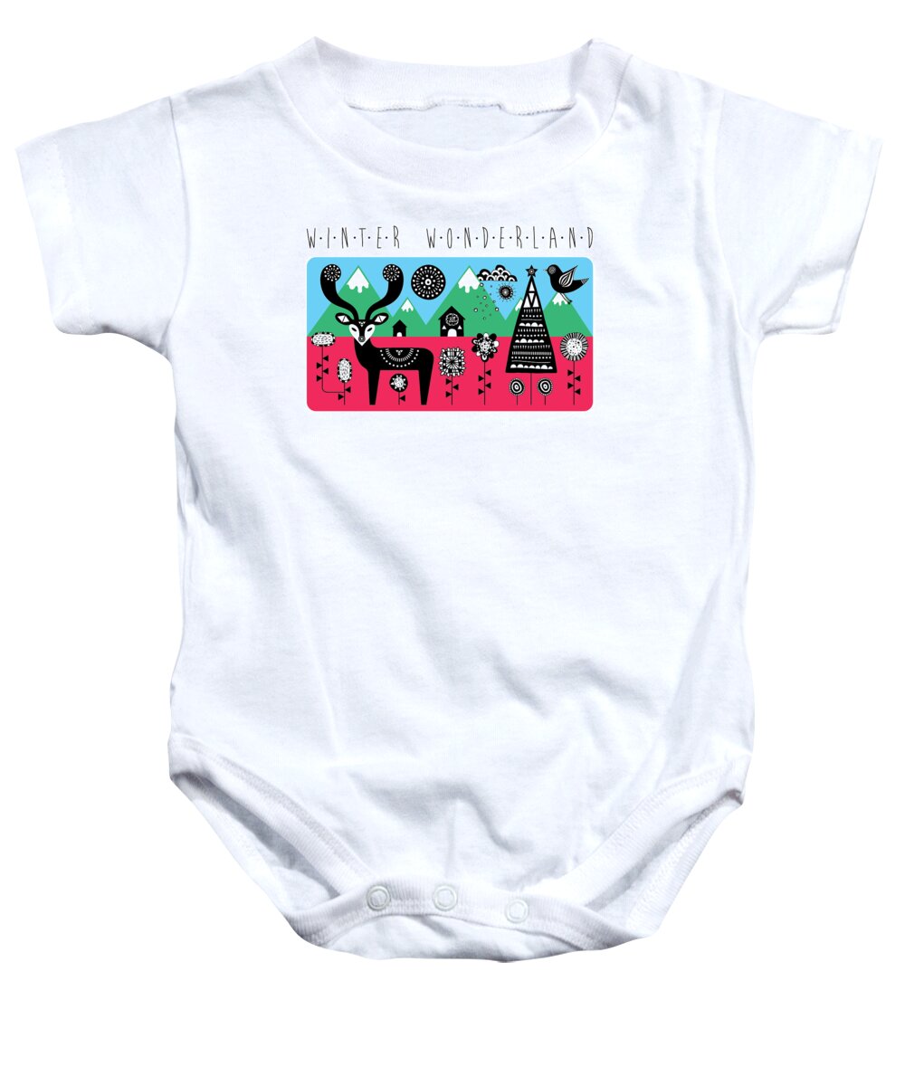 Susan Claire Baby Onesie featuring the photograph Winter Wonderland by MGL Meiklejohn Graphics Licensing