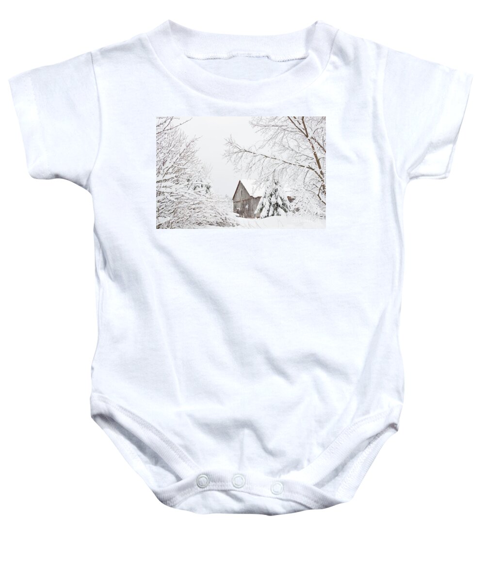 Landscapes Baby Onesie featuring the photograph Winter's End by Cheryl Baxter