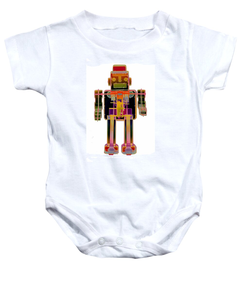 X-ray Art Baby Onesie featuring the photograph X-ray Robot - 3N2O No. 7 by Roy Livingston