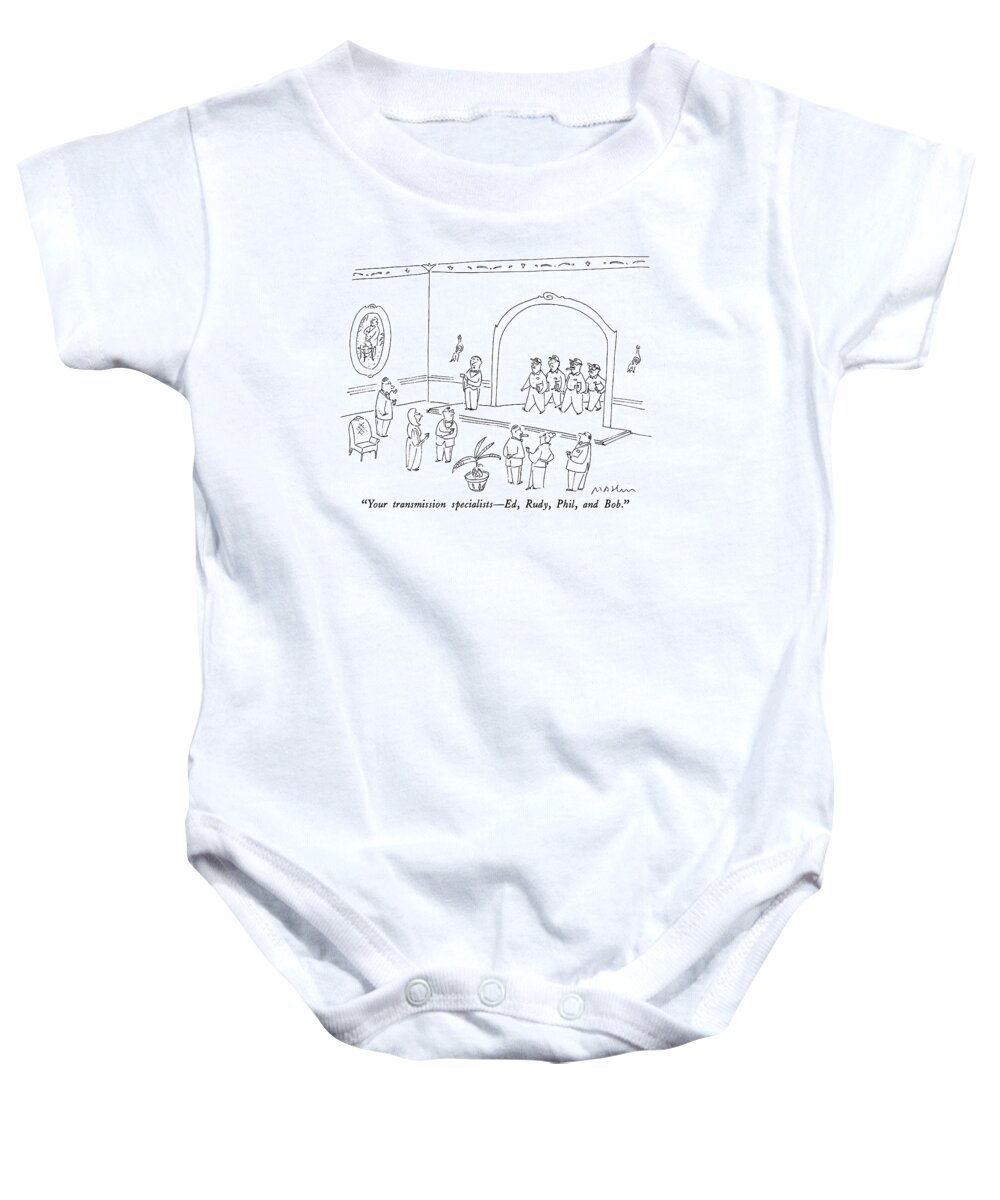 Autos Baby Onesie featuring the drawing Your Transmission Specialists - Ed by Michael Maslin