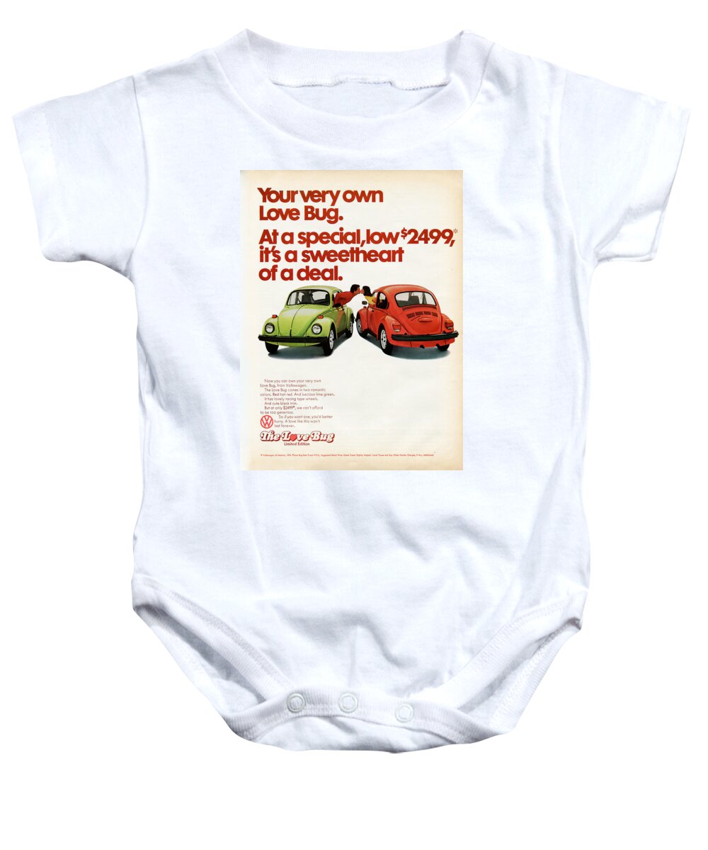 Your Very Own Love Bug Baby Onesie featuring the digital art Your very own Love Bug by Georgia Clare