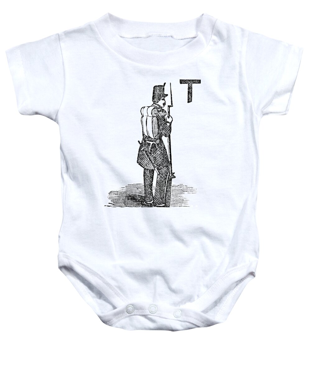 1840s Baby Onesie featuring the photograph Mexican War Soldier. #1 by Granger