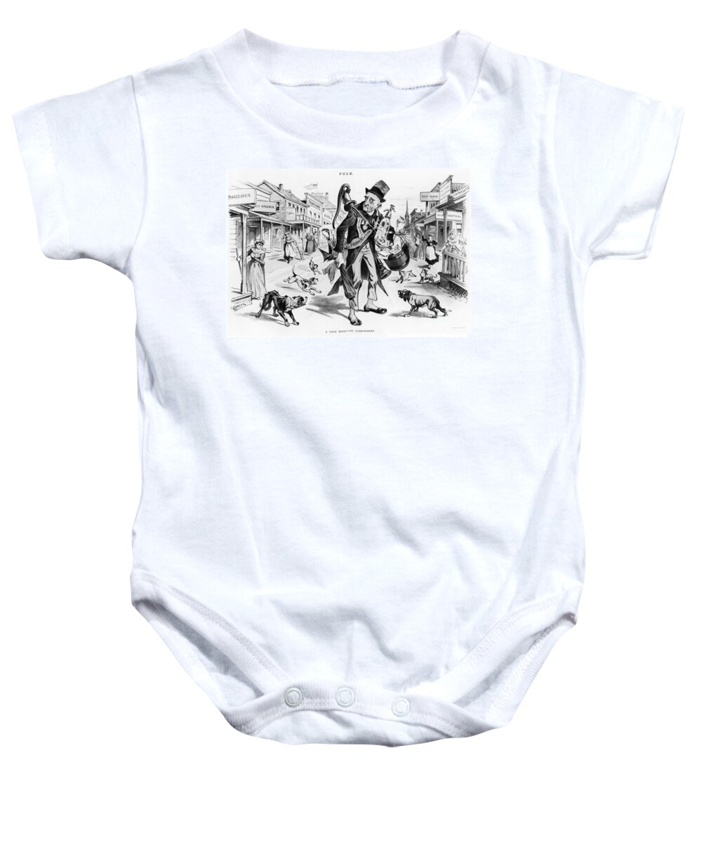 Alcohol Baby Onesie featuring the photograph Prohibition-era Cartoon #1 by Photo Researchers