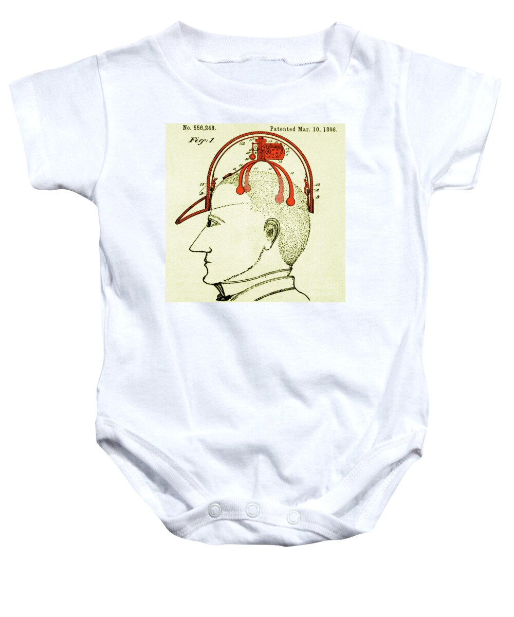 Patent Baby Onesie featuring the photograph Saluting Device #2 by Science Source