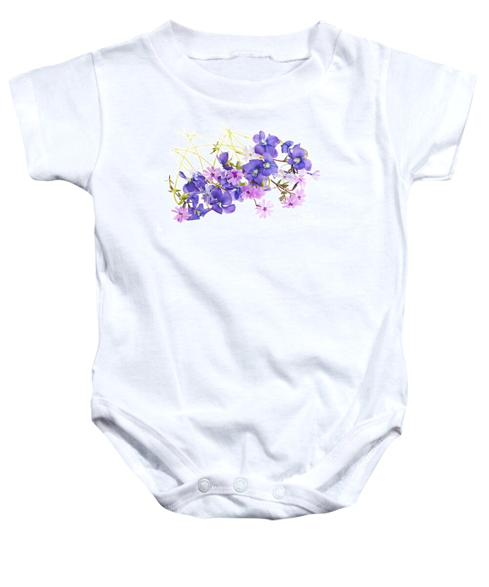 Flower Baby Onesie featuring the photograph Spring flowers 2 #1 by Elena Elisseeva