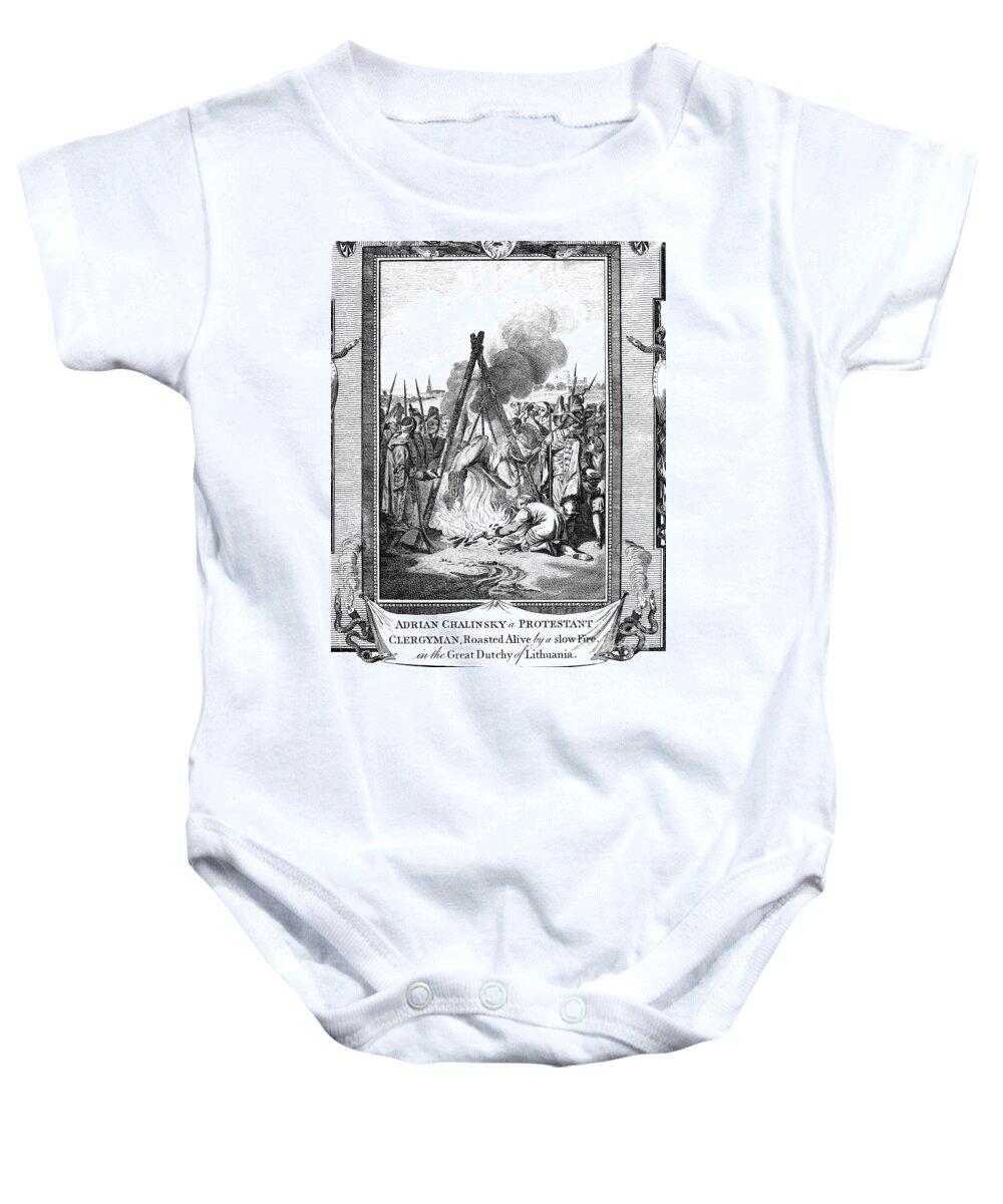 16th Century Baby Onesie featuring the photograph Foxe: Book Of Martyrs #19 by Granger