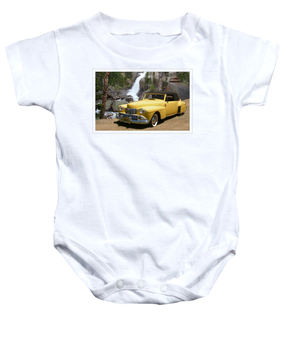 The Lincoln Continental Was Introduced In 1939 And Established A New Standard For Ford�s Luxury Brand Baby Onesie featuring the photograph 1946 Lincoln Continental Divide by Jack Pumphrey