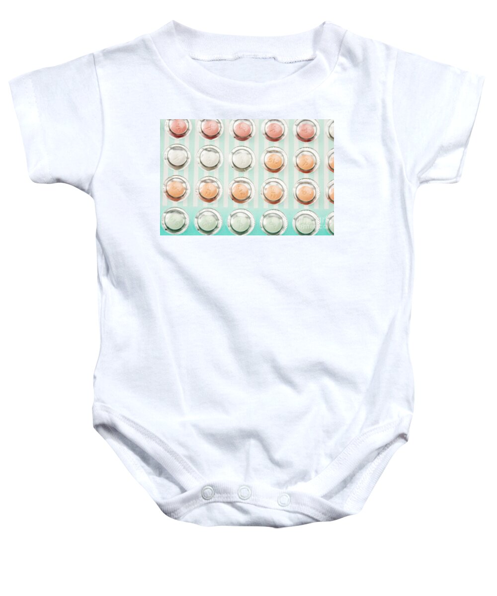 Medical Baby Onesie featuring the photograph Birth Control Pills #2 by Photo Researchers, Inc.