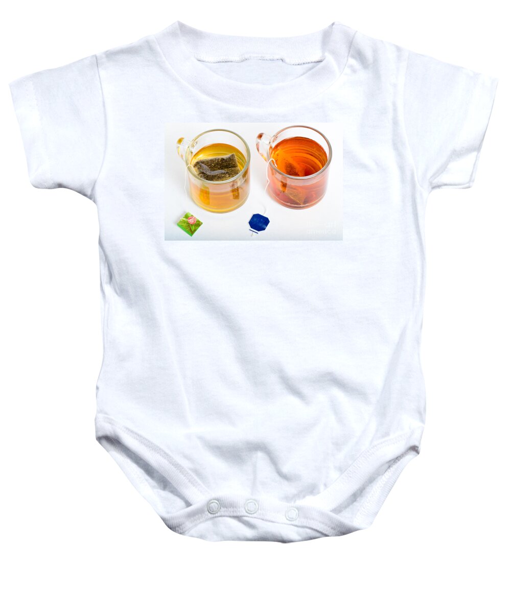 Beverage Baby Onesie featuring the photograph Green And Black Tea #4 by Photo Researchers