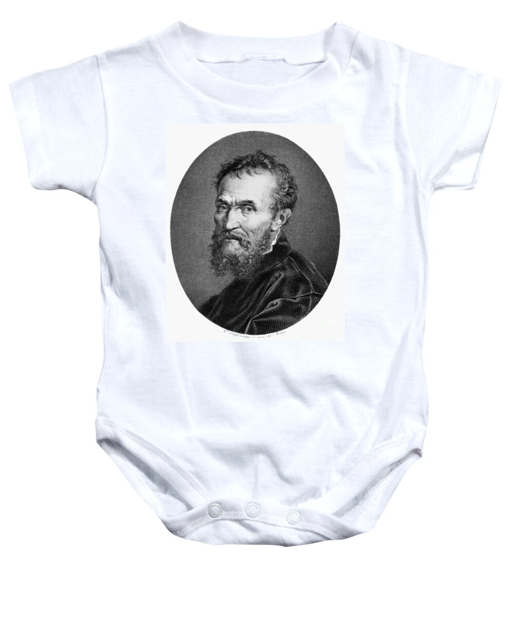 15th Century Baby Onesie featuring the photograph Michelangelo (1475-1564) #4 by Granger