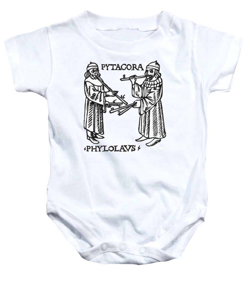 Science Baby Onesie featuring the photograph Pythagoras, Greek Mathematician #5 by Science Source