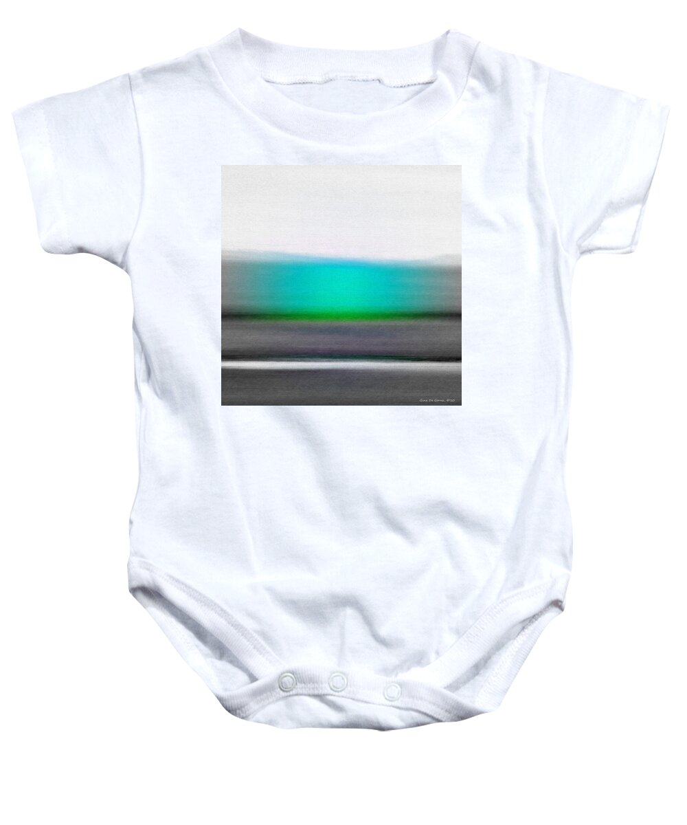 Sunset Baby Onesie featuring the painting Abstract Sunset 668 by Gina De Gorna