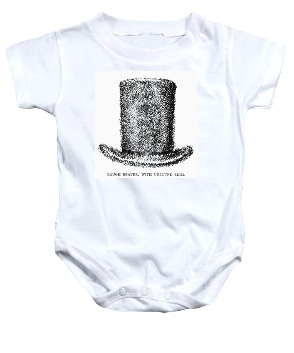 1820s Baby Onesie featuring the photograph BEAVER HAT, c1820s by Granger