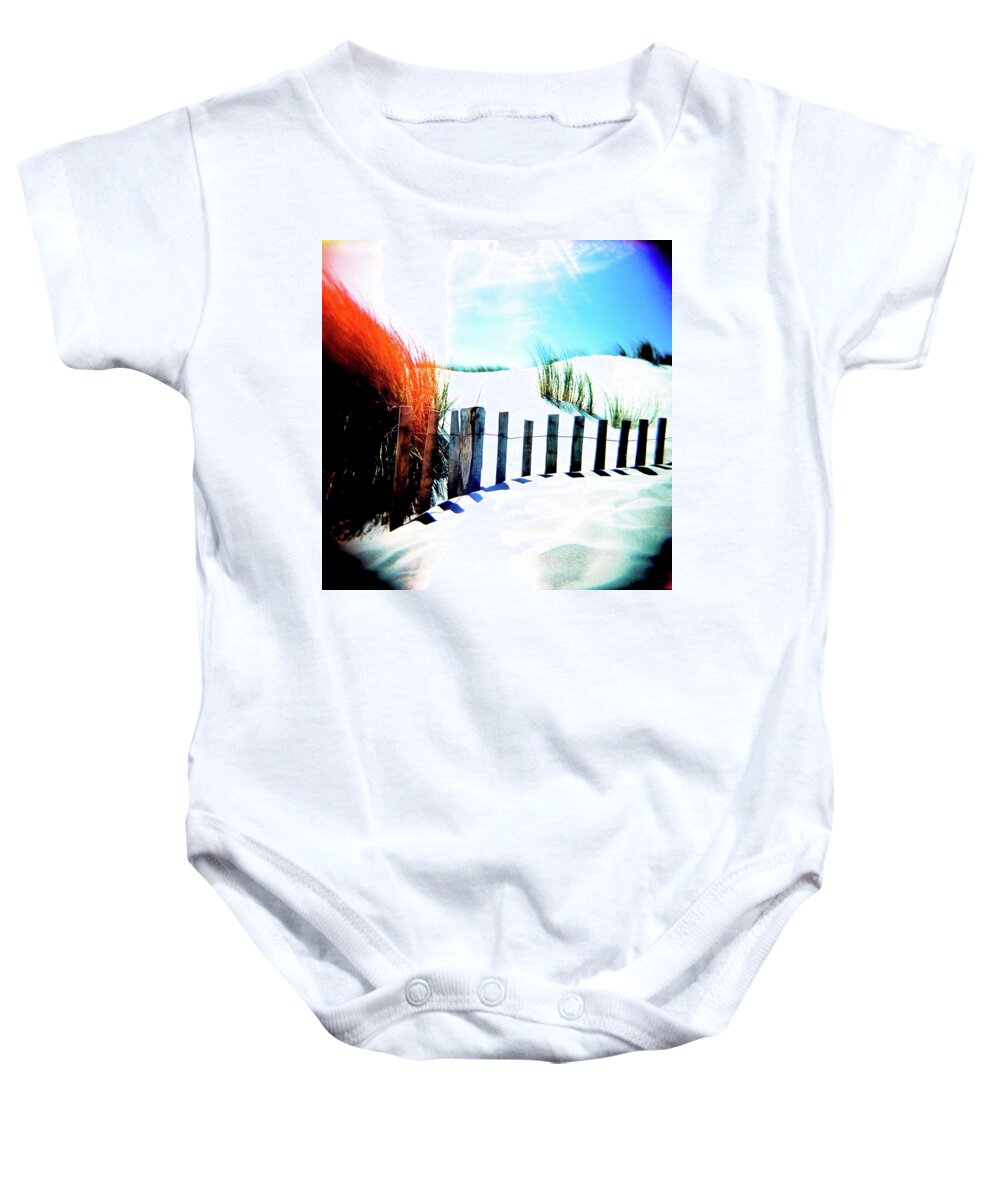 Holga Baby Onesie featuring the photograph Blue - White - Red by Olivier De Rycke
