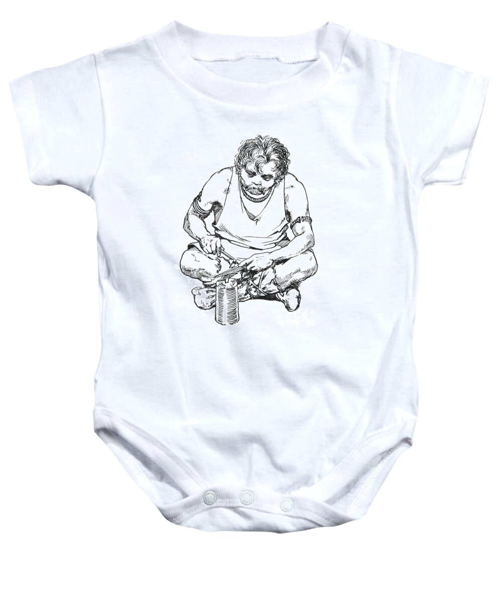 Prehistory Baby Onesie featuring the photograph Bronze Age Smith by Photo Researchers