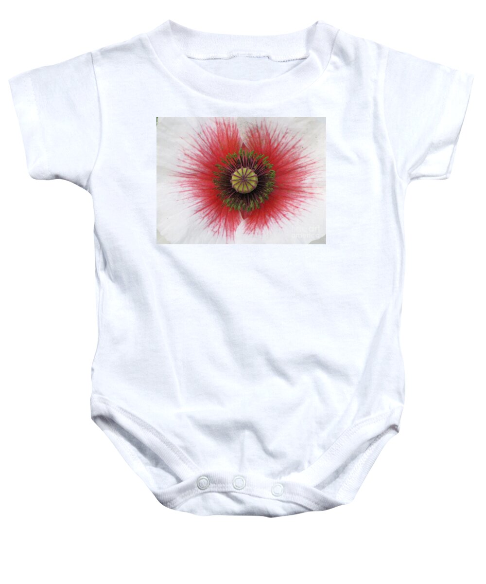 Poppy Baby Onesie featuring the photograph Charisma by Michele Penner