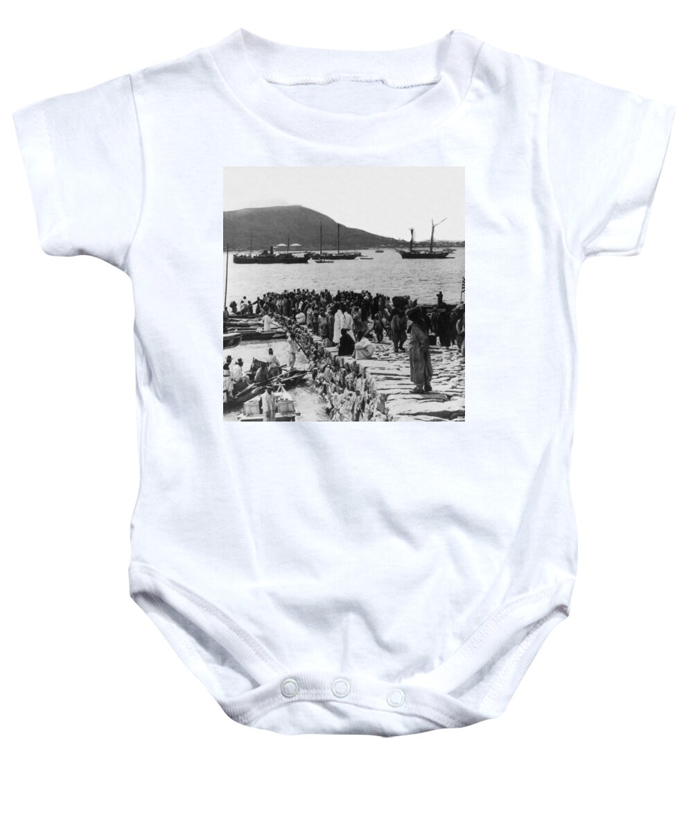 Chemulpo Baby Onesie featuring the photograph Chemulpo Harbor - Korea - 1903 by International Images