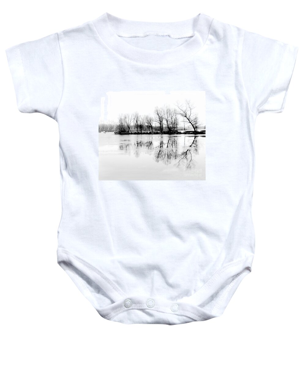 Winter Baby Onesie featuring the photograph Cold Silence by Hannes Cmarits