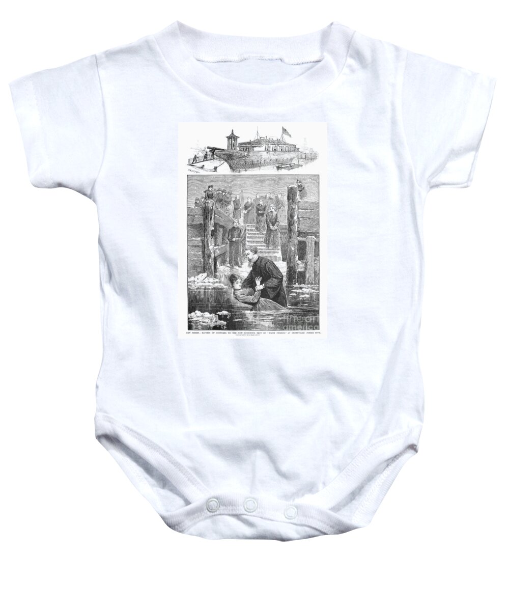 1888 Baby Onesie featuring the photograph Faith Curists, 1888 by Granger