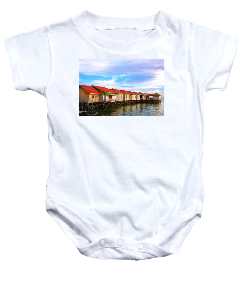 Houses Baby Onesie featuring the photograph Houses by Charuhas Images
