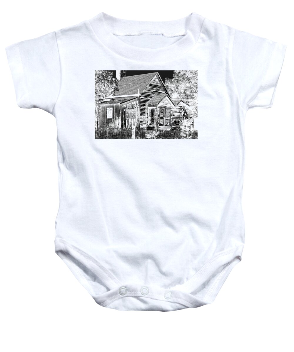 House Baby Onesie featuring the photograph No Trespassing by Phyllis Denton