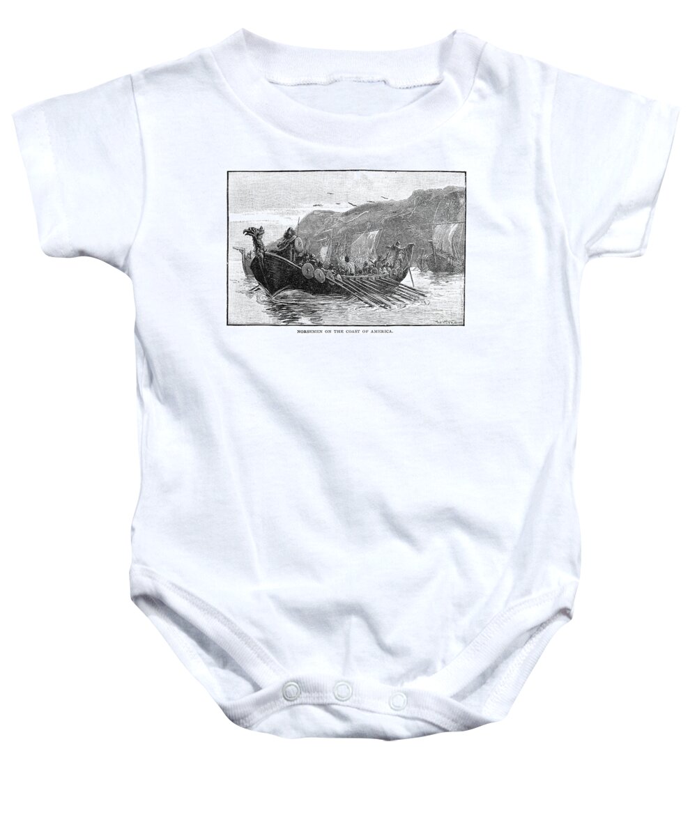 1000 Baby Onesie featuring the photograph NORSE SHIPS, c1000 A.D by Granger
