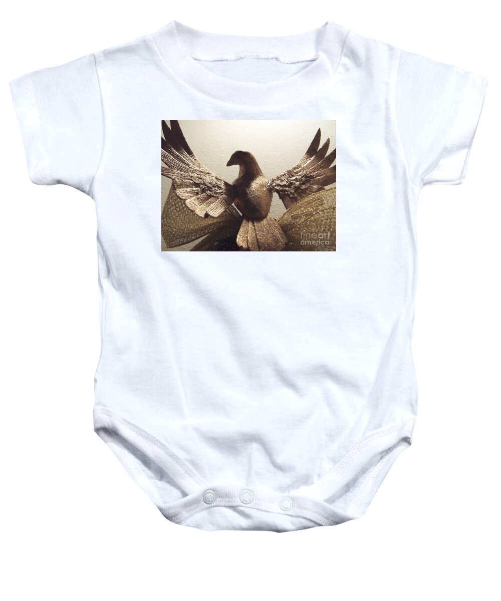 Dove Baby Onesie featuring the photograph Peace by Vonda Lawson-Rosa