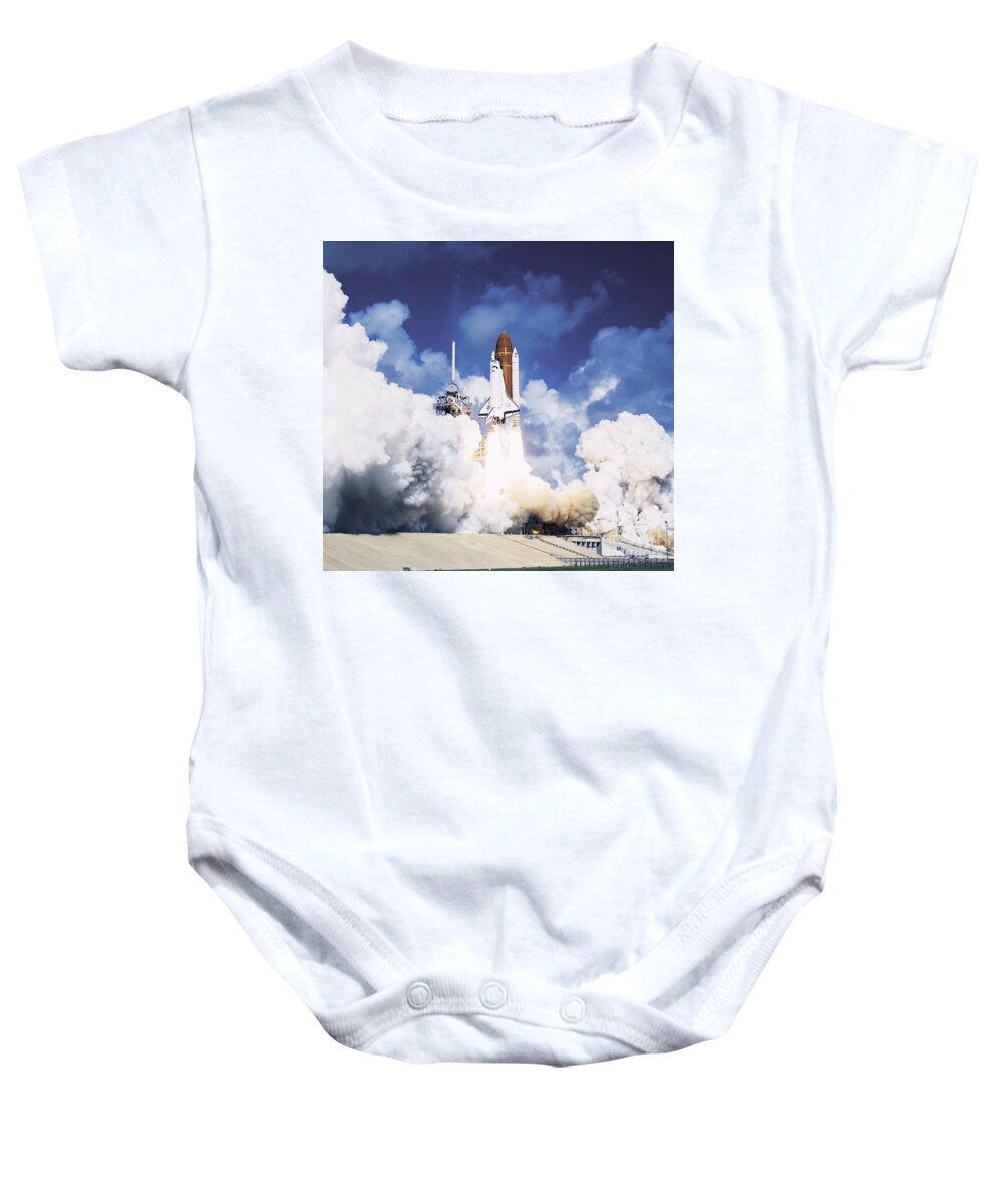 Space Baby Onesie featuring the photograph Space Shuttle Atlantis by Nasa