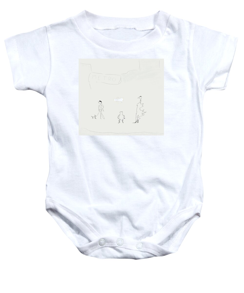 Apparition Baby Onesie featuring the digital art Street Apparition by Kevin McLaughlin