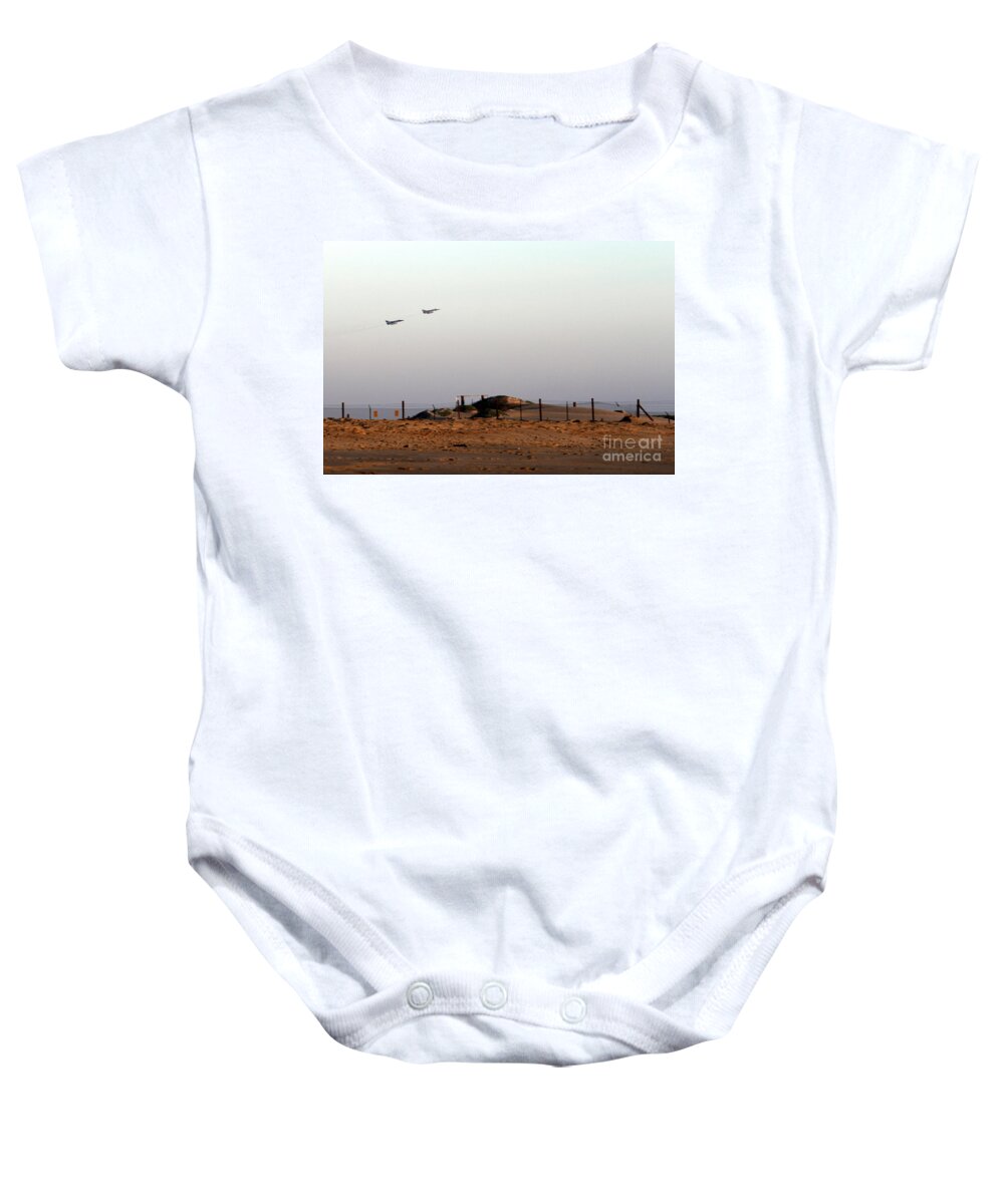 Usa Baby Onesie featuring the photograph Takeoff by Henrik Lehnerer