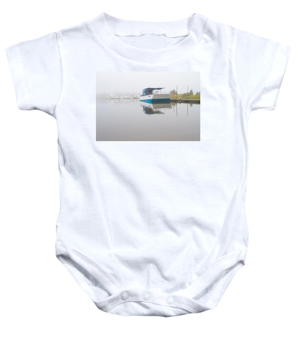 Landscape Baby Onesie featuring the photograph Tranquil Harbor by Karol Livote
