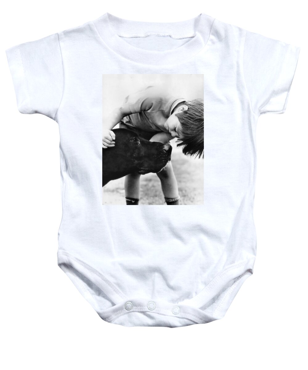 Dog Baby Onesie featuring the photograph Unconditional Love by Rory Siegel