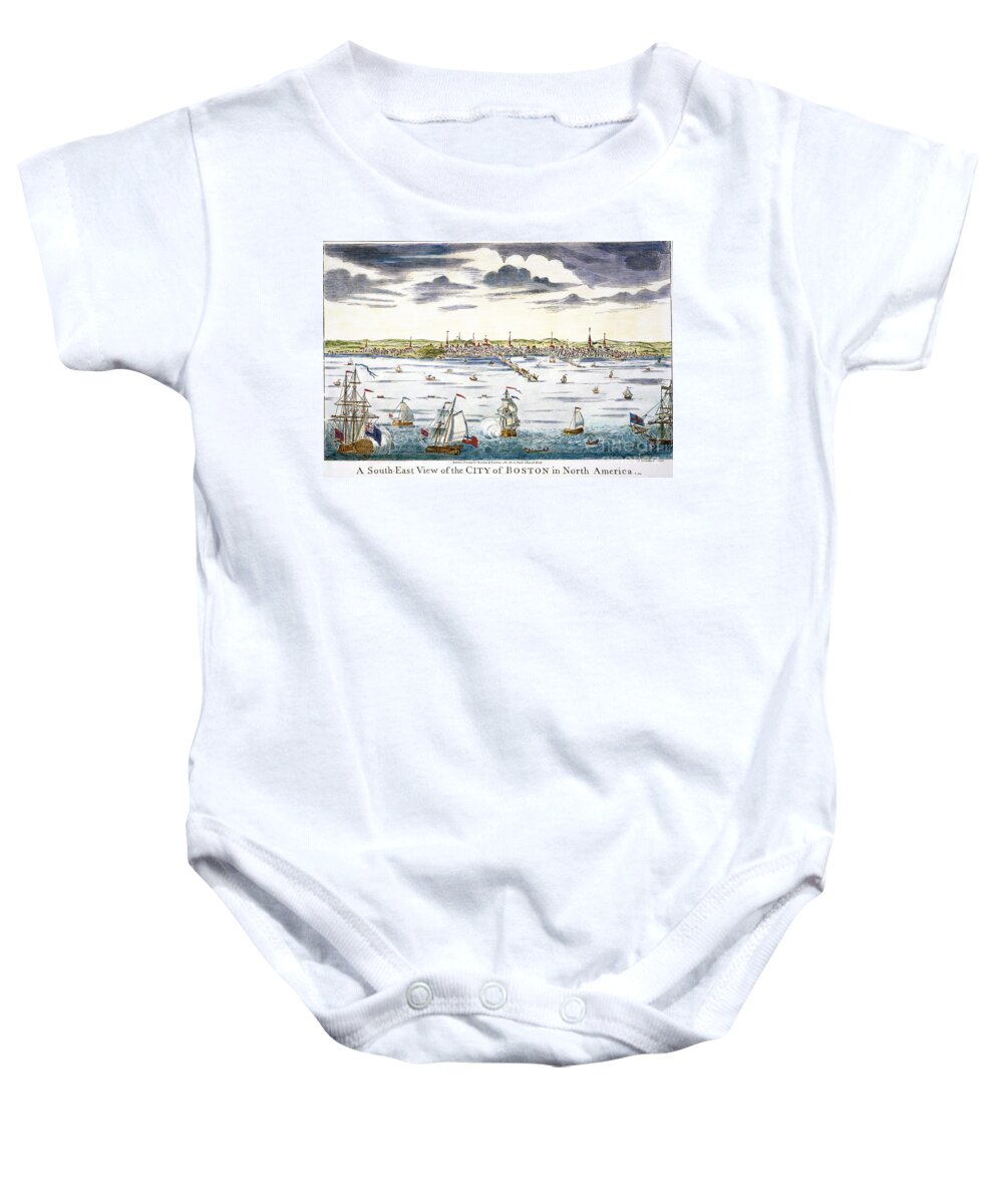 1730s Baby Onesie featuring the drawing VIEW OF BOSTON, c1731-36 by Granger