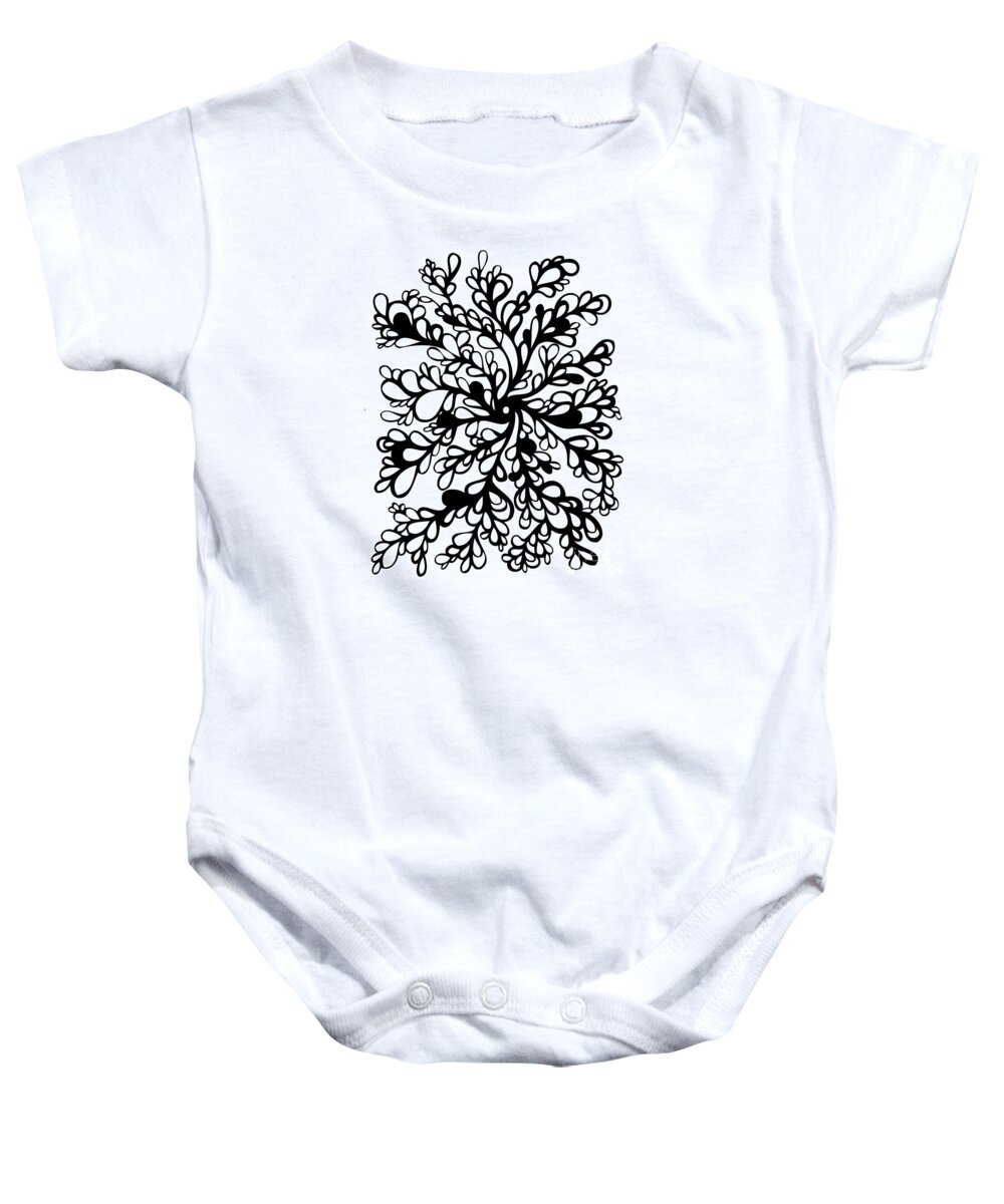 Illustration Baby Onesie featuring the drawing Vines by HD Connelly