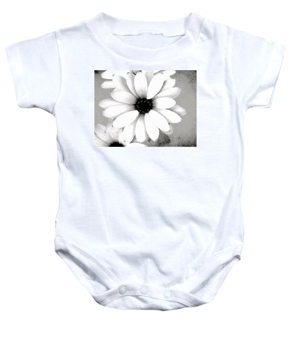 Daisy Baby Onesie featuring the photograph White Daisy by Tammy Espino