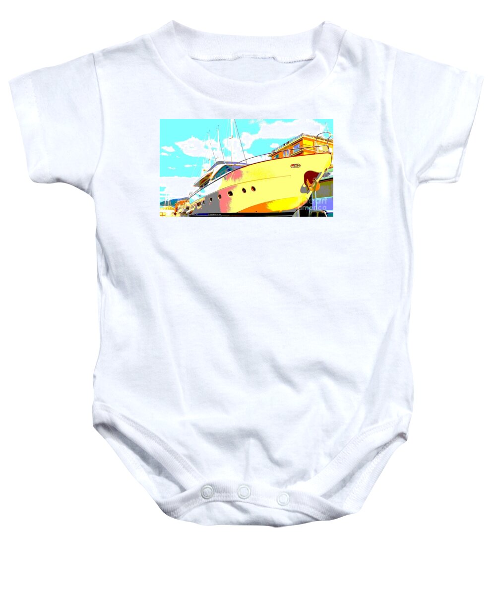 Yachting Baby Onesie featuring the photograph Yacht dry docking by Rogerio Mariani