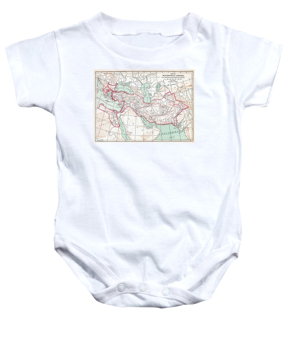3rd Century B.c. Baby Onesie featuring the painting Map Of Macedonian Empire #0000543 by Granger