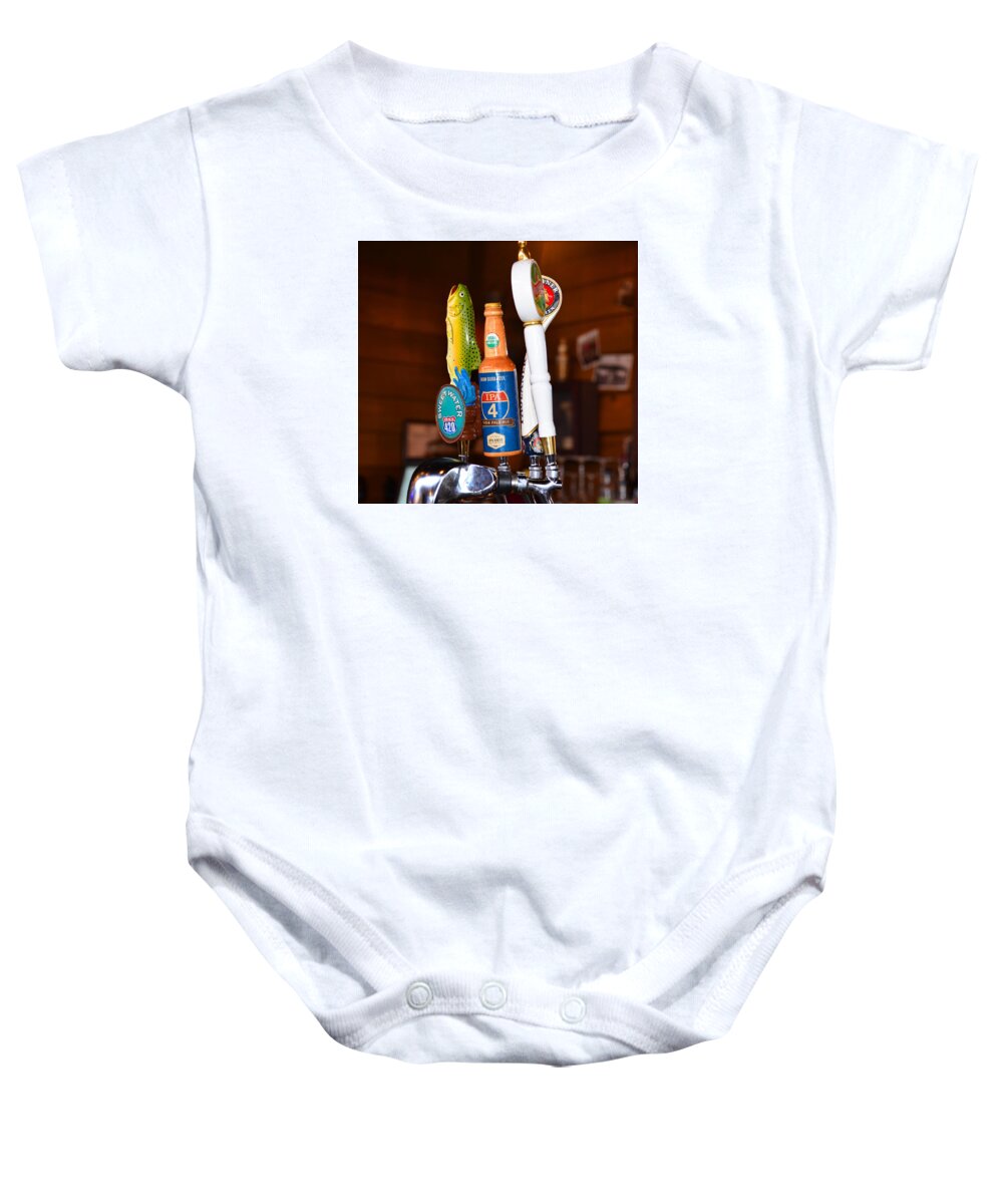Beer Baby Onesie featuring the photograph Beers on Tap #1 by David Lee Thompson