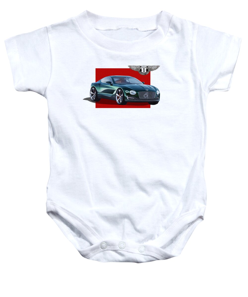 �bentley� Collection By Serge Averbukh Baby Onesie featuring the photograph Bentley E X P 10 Speed 6 with 3 D Badge by Serge Averbukh