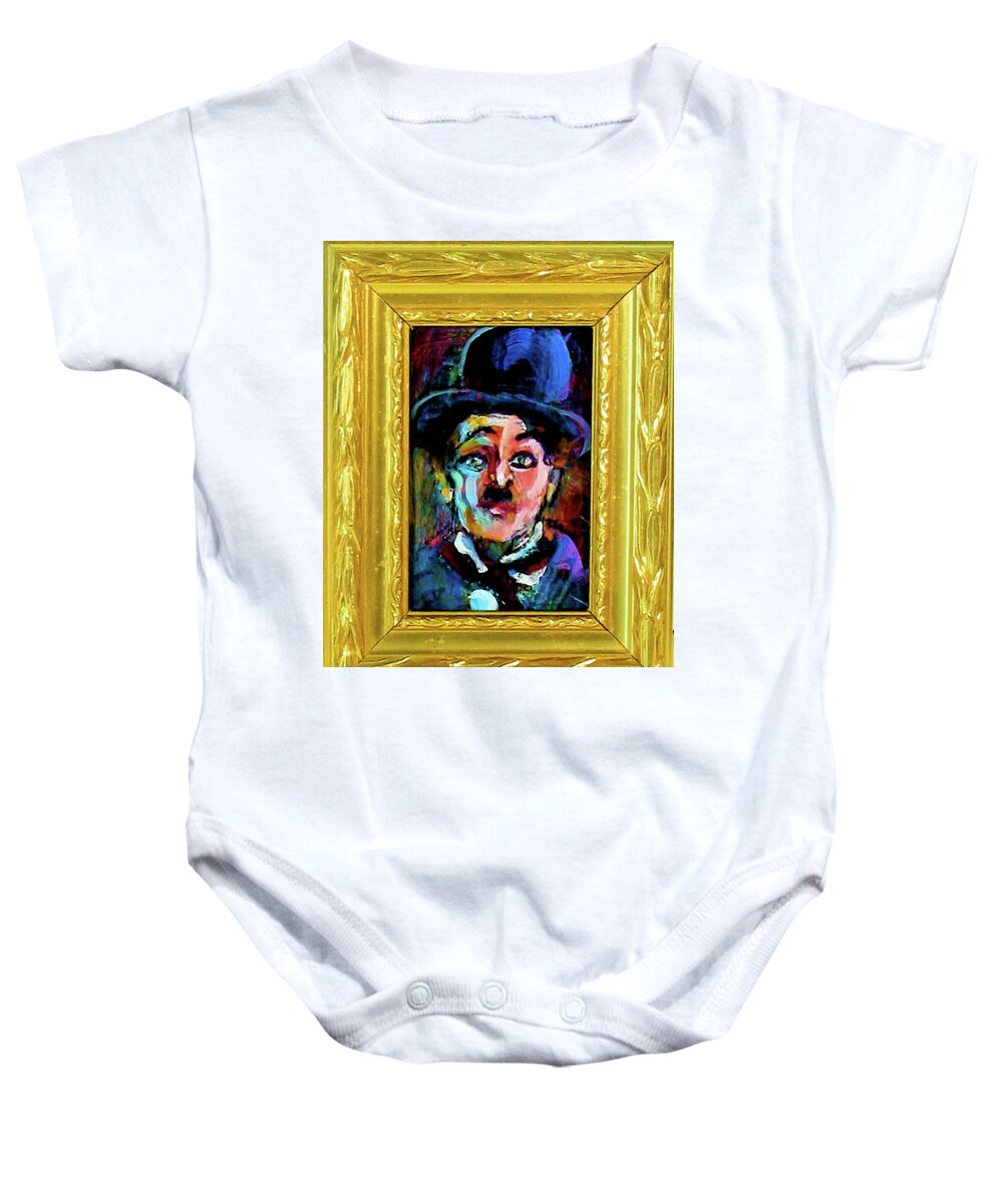 Painting Baby Onesie featuring the painting Charlie #2 by Les Leffingwell