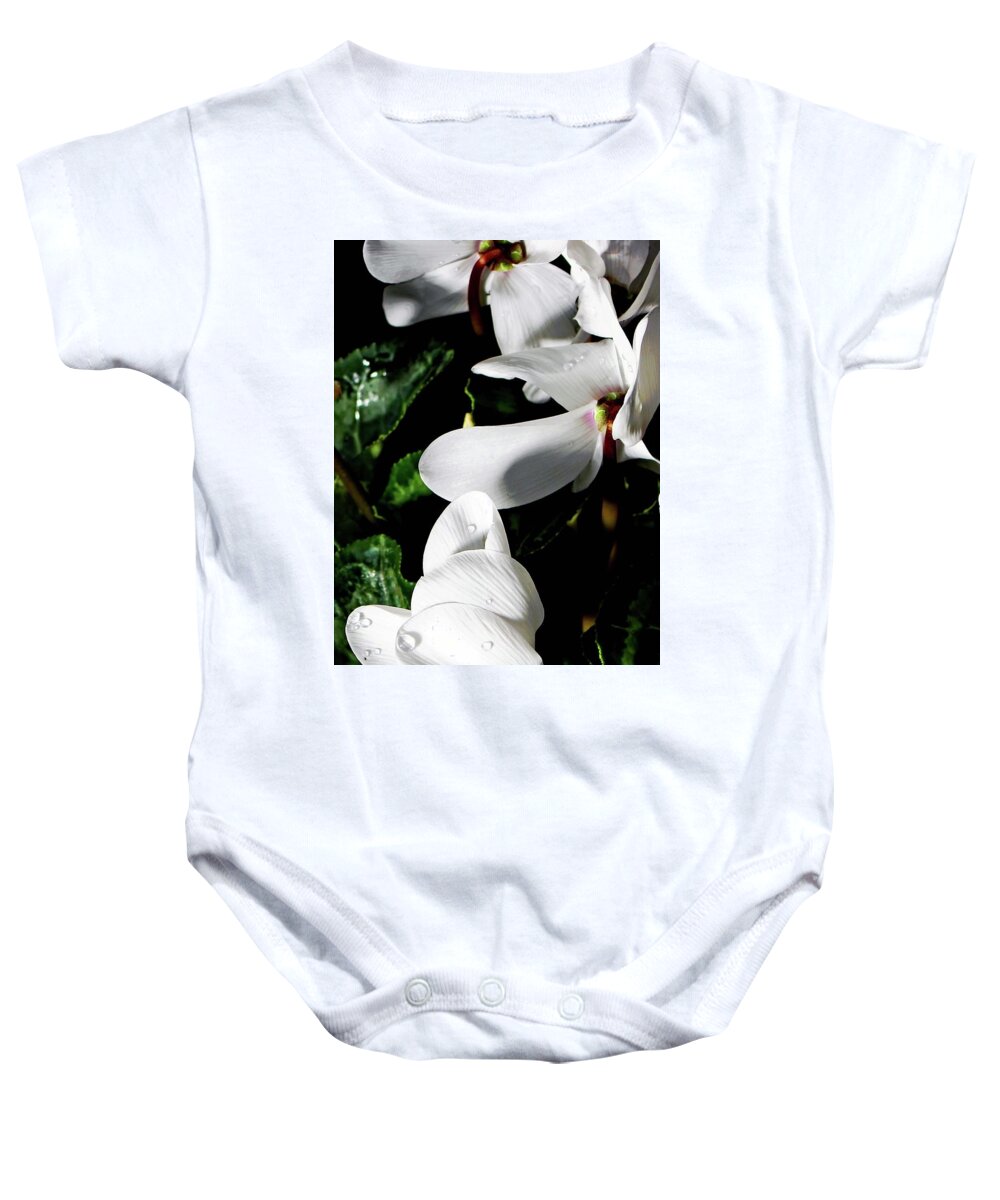 Cyclamen Baby Onesie featuring the photograph Cyclamen #1 by Mindy Newman