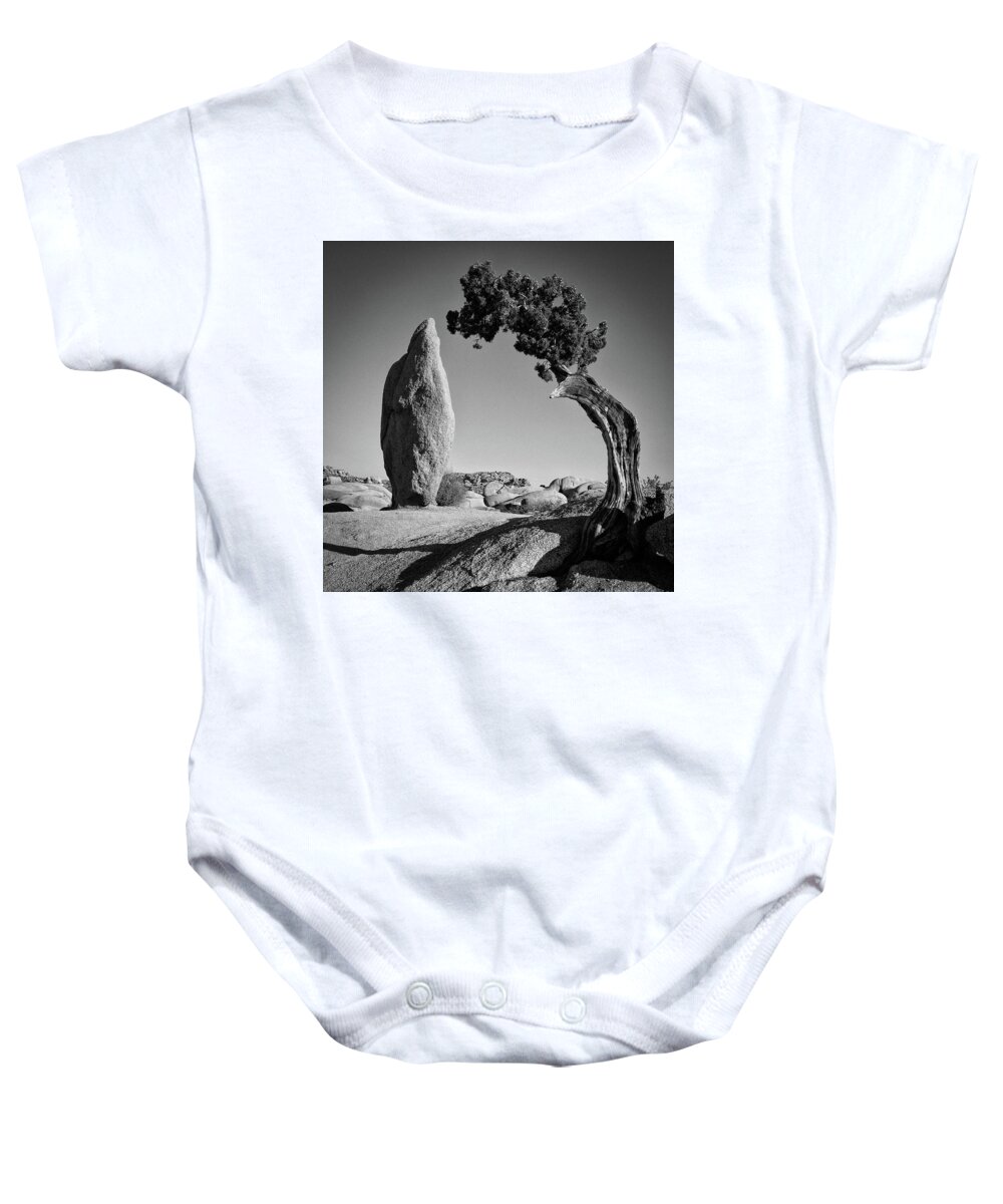 Black And White Baby Onesie featuring the photograph Duality by Ryan Weddle